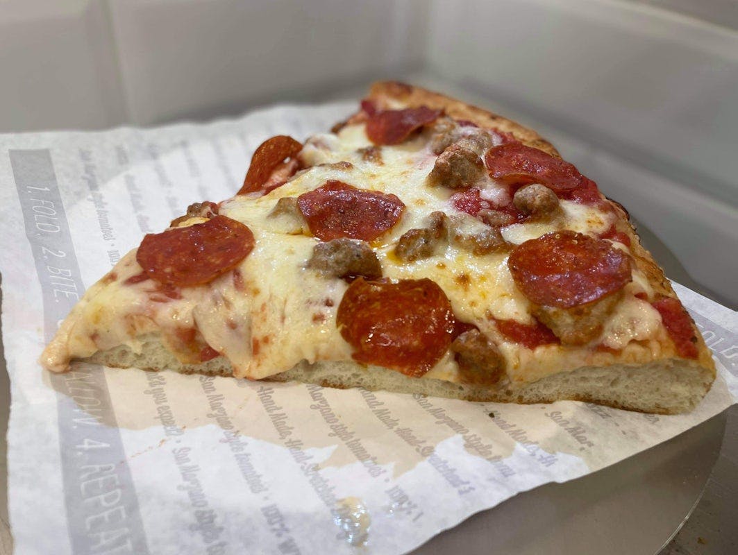 Pan Sausage and Pepperoni Slice from Sbarro - Coral Ridge Ave in Coralville, IA