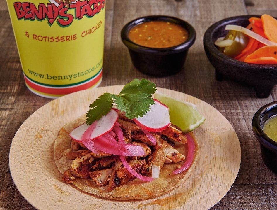 Rotisserie Style Chicken Taco from Benny's Tacos - West Hollywood in Los Angeles, CA