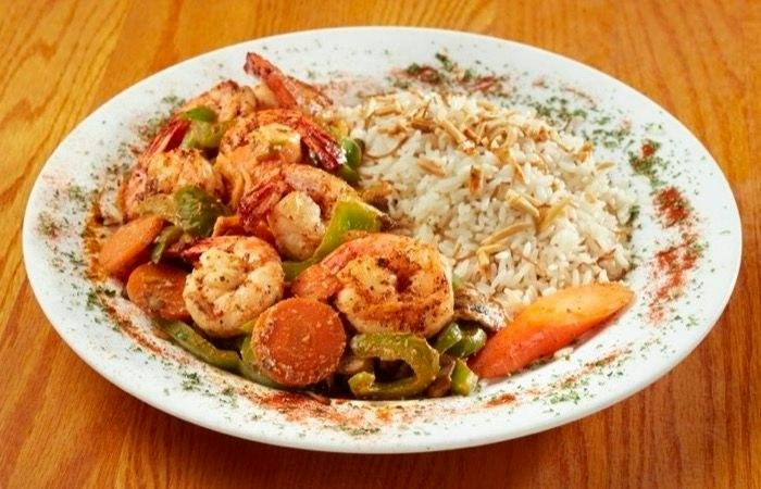 Shrimp Ghallaba from Palm Palace Restaurant in Ann Arbor, MI