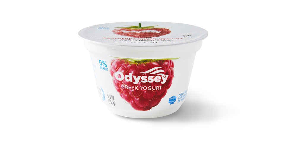 Greek Yogurt Raspberry (5.3 oz) from Vitruvian Farms in Madison, WI
