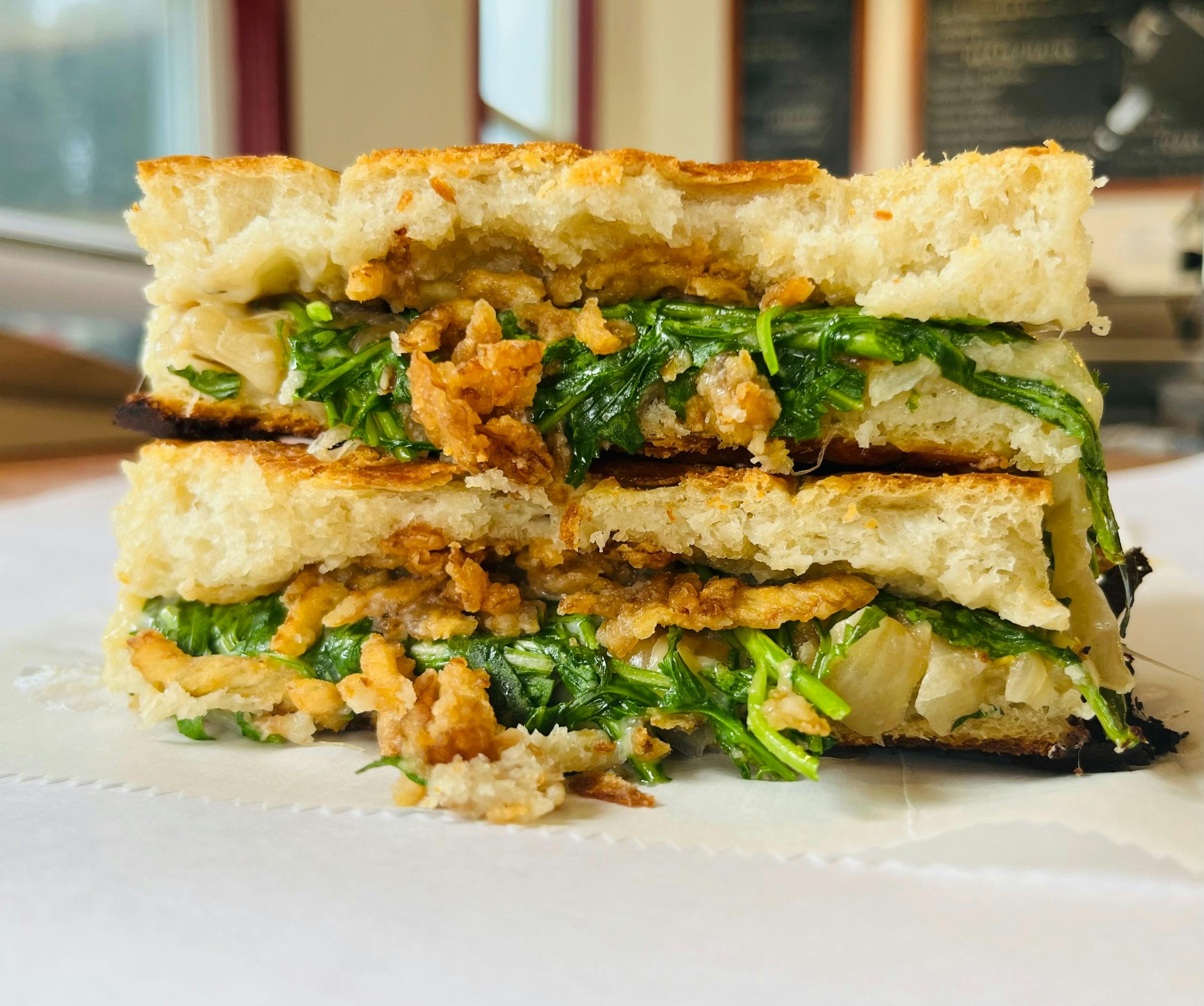 Grilled Cheese Special Panini- Steakhouse from Arrosto Delicatessen in Sheboygan, WI