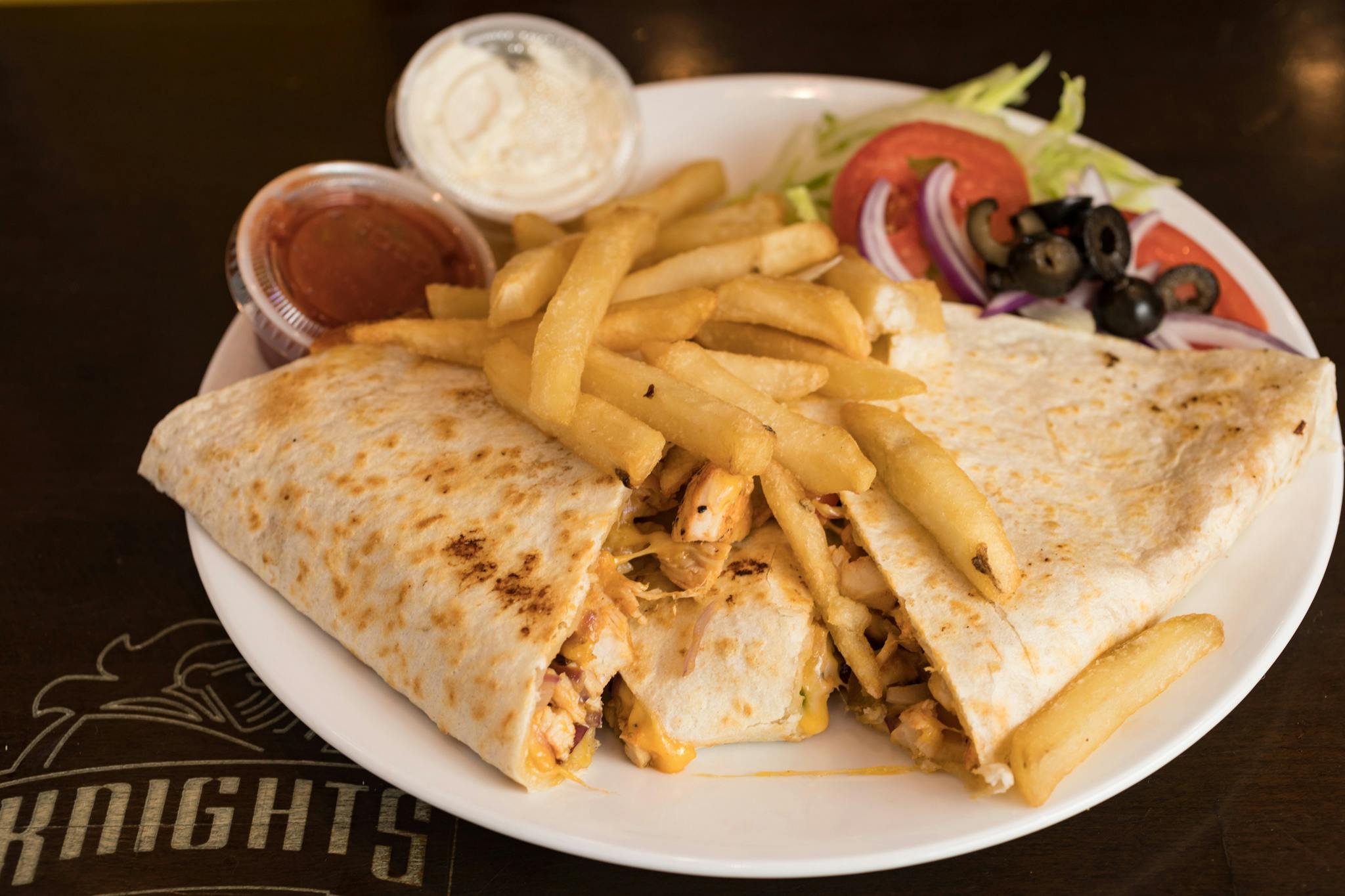 Grilled Chicken Wrap from Knights Express Pizza & Grill in New Brunswick, NJ