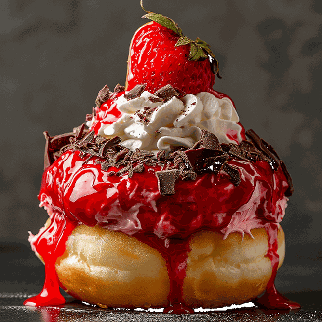 *Strawberry & Cream Donut from 322 BBQ - S Main St in Mullica Hill, NJ