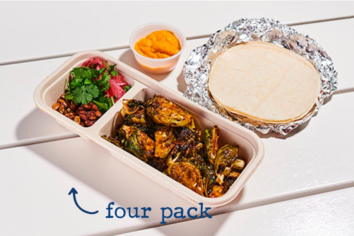 roasted brussels sprouts taco pack from Bartaco - Hilldale in Madison, WI