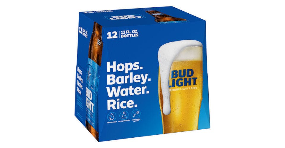 Bud Light: 12 Pack, 12 oz. Bottles from Five Corners Liquor & Wine in Cedar Falls, IA