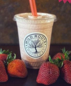 Strawberry Protein Shake from Wild Roots in Schofield, WI