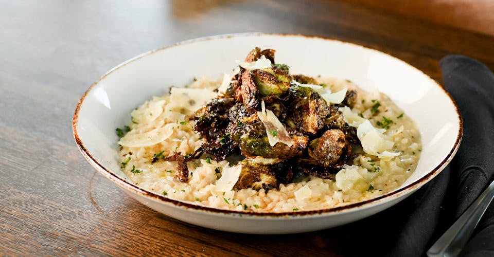 Parmesan Risotto with Brussels Sprouts from Craftsman Table & Tap in Middleton, WI