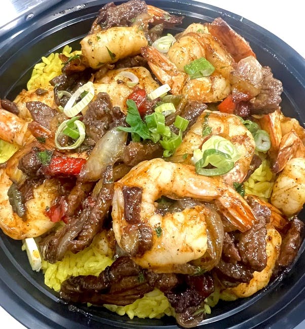 Shrimp & Steak Bowl from Bailey Seafood in Buffalo, NY