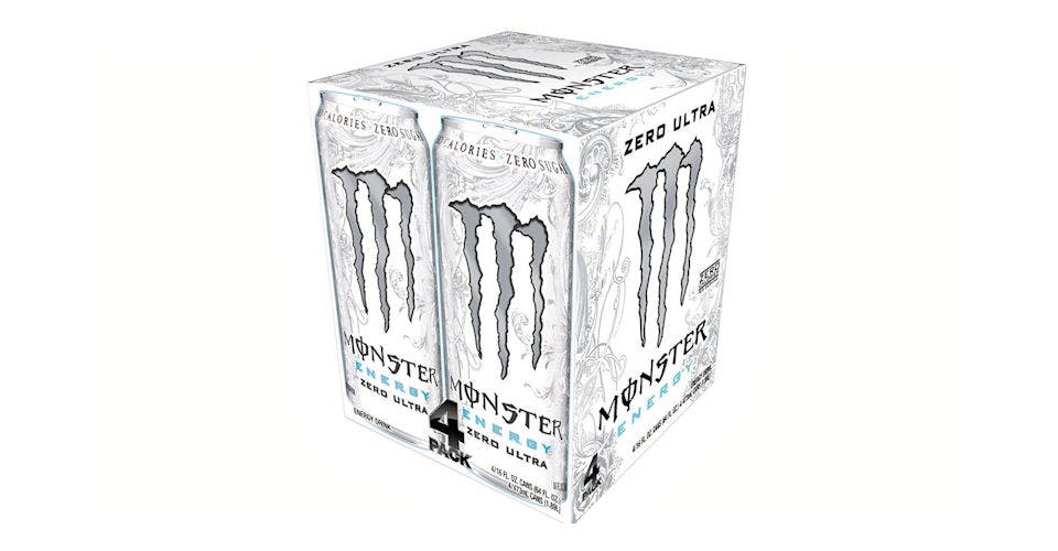 Monster Zero Ultra 4 Pack (16 oz) from Casey's General Store: Cedar Cross Rd in Dubuque, IA