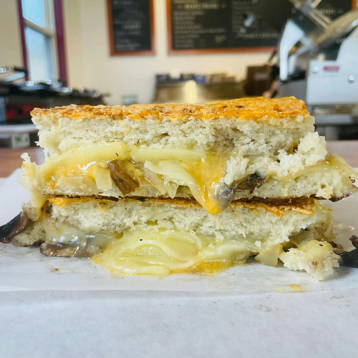 Grilled Cheese Special Panini- Beer Cheese from Arrosto Delicatessen in Sheboygan, WI