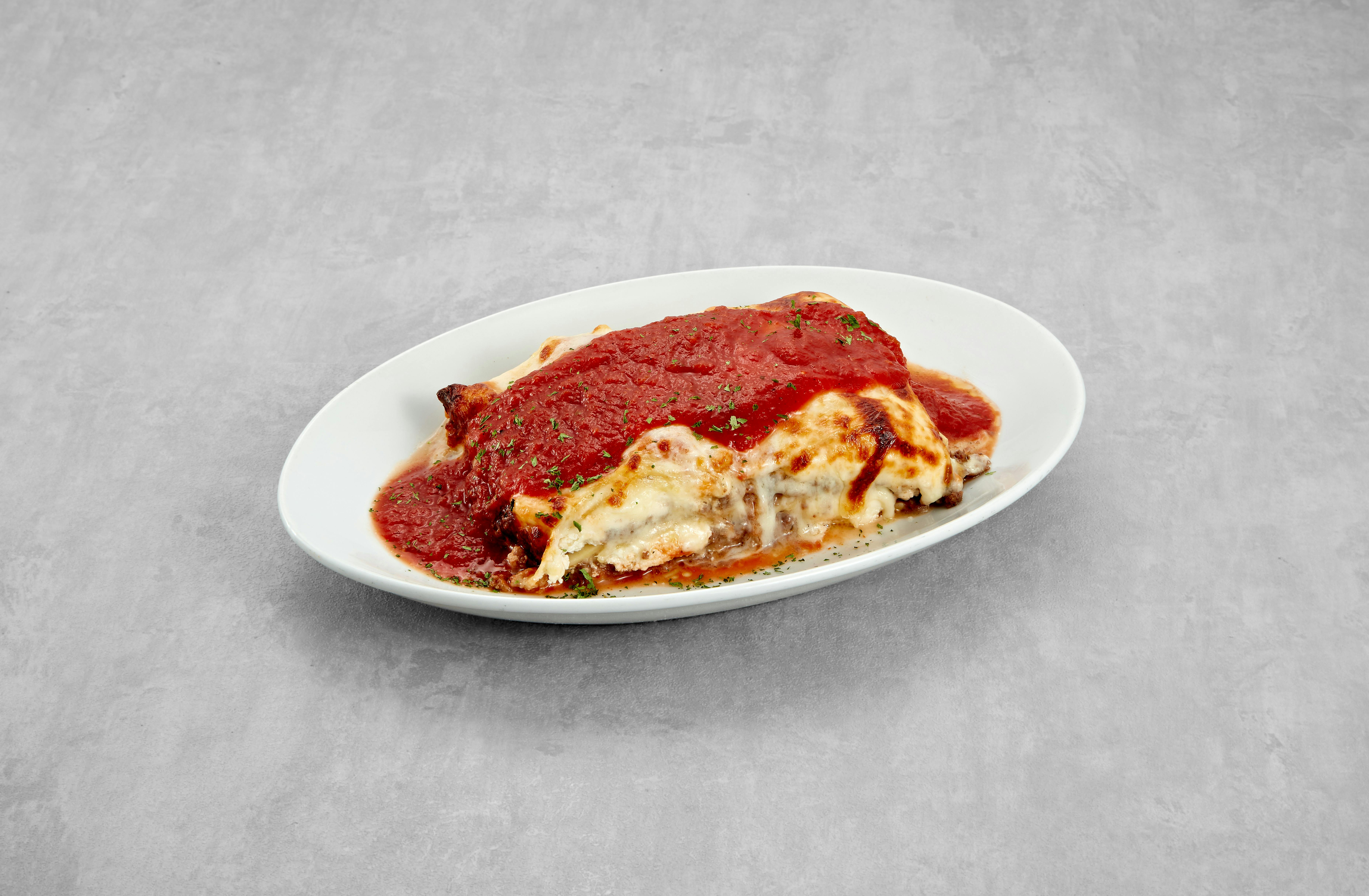 Lasagna from Mario's Pizzeria in Seaford, NY