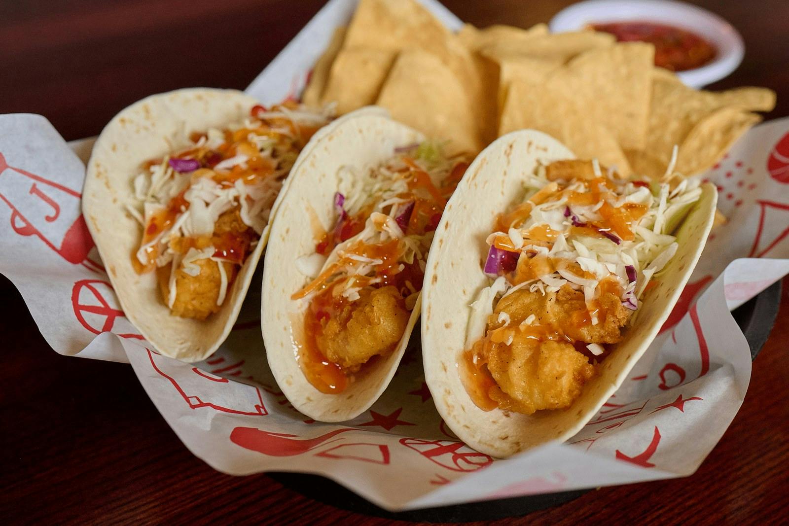 Buffalo Shrimp Tacos from Jefferson's Restaurant in Brentwood, TN