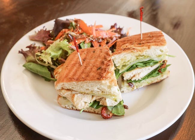 Pesto Chicken Panini from Red Rooster Brick Oven in San Rafael, CA