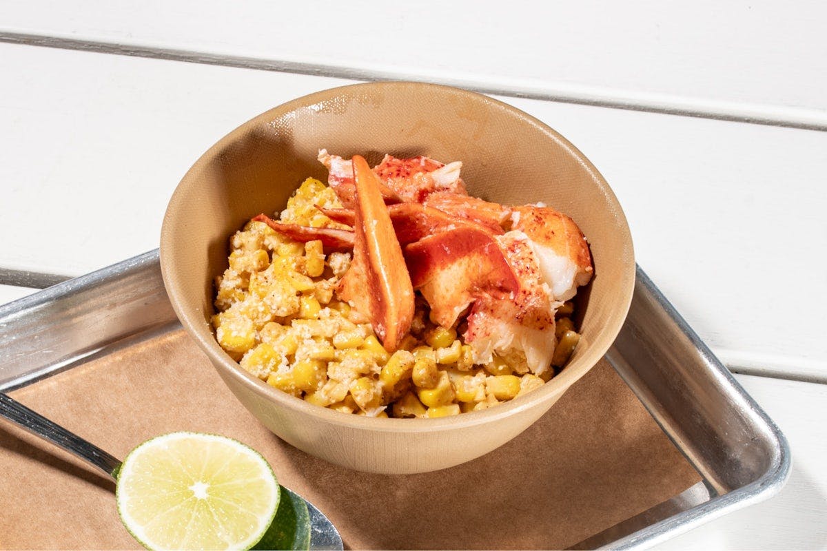 lobster esquites (corn off the cob) from Bartaco - Hilldale in Madison, WI