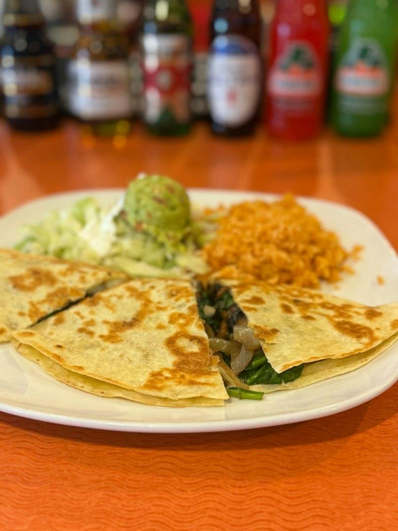 Spinach & Mushroom Quesadilla from Silly Serrano Mexican Restaurant in Eau Claire, WI