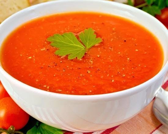 Tomato Roasted Garlic soup from IGrill Kebabs & Biryanis in Santa Clara, CA
