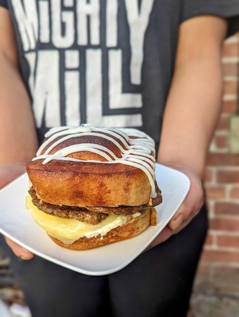 Cinnamon Bun & Egg (Sat & Sun only!) from One Mighty Mill Cafe - Exchange St in Lynn, MA