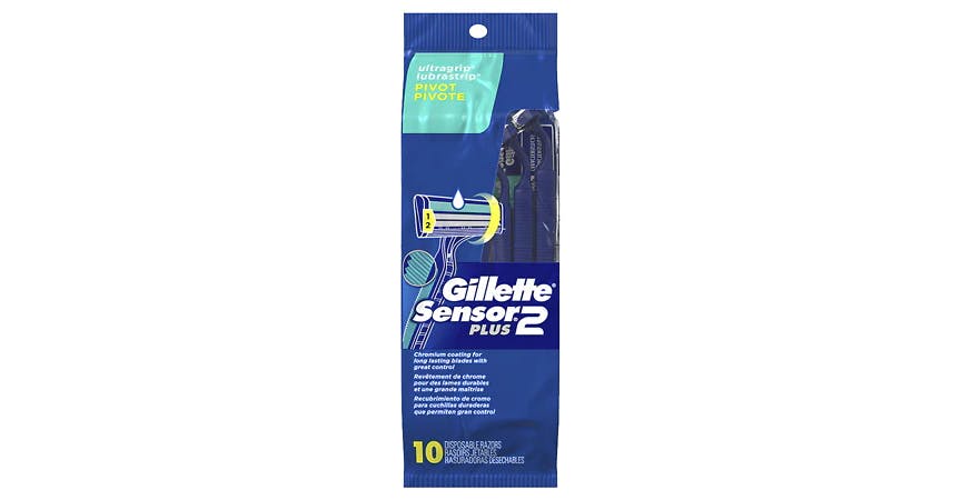 Gillette CustomPlus Pivot Disposable Razors (10 ct) from EatStreet Convenience - Historic Holiday Park North in Topeka, KS