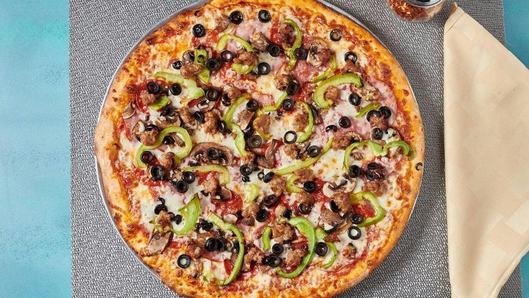 Combination Pizza from New York Pizza in Palo Alto, CA