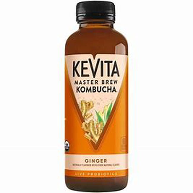 Kombucha Ginger Probiotic Glass Bottle 15.2oz from Cast Iron Pizza Company in Eau Claire, WI