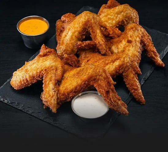 6 Piece Jumbo Whole Wings from Happy's Pizza in Whitehall, OH