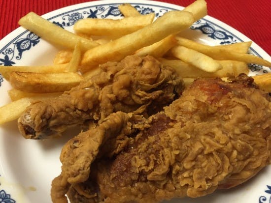 Fried Chicken with Fries (2 Piece) from El Flamboyan in Orlando, FL