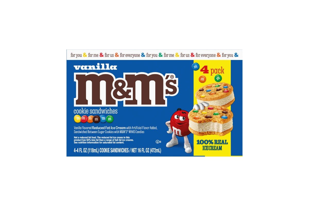 M&M Vanilla Ice Cream Cookie Sandwich, 4CT from Kwik Star - 1900 16th Ave in Cedar Rapids, IA