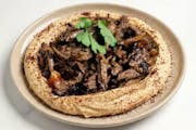 Hummus with Beef Shawarma Appetizer from Shawarma Inn - Park Ridge in Park Ridge, IL