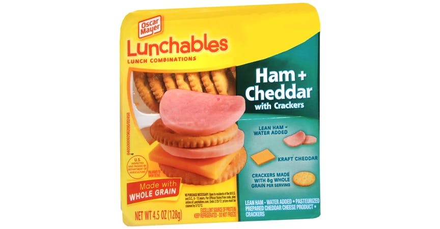 Oscar Mayer Lunchables Lunch Combinations Ham + Cheddar with Crackers (3 oz) from EatStreet Convenience - Grand Ave in Ames, IA