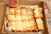 Garlic Bread with Mozzarella and Dipping Sauce from All Star Pizza in Rochester, NY