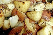 Roasted Potatoes w/ Rosemerry*** from All American BBQ in West Hills, CA