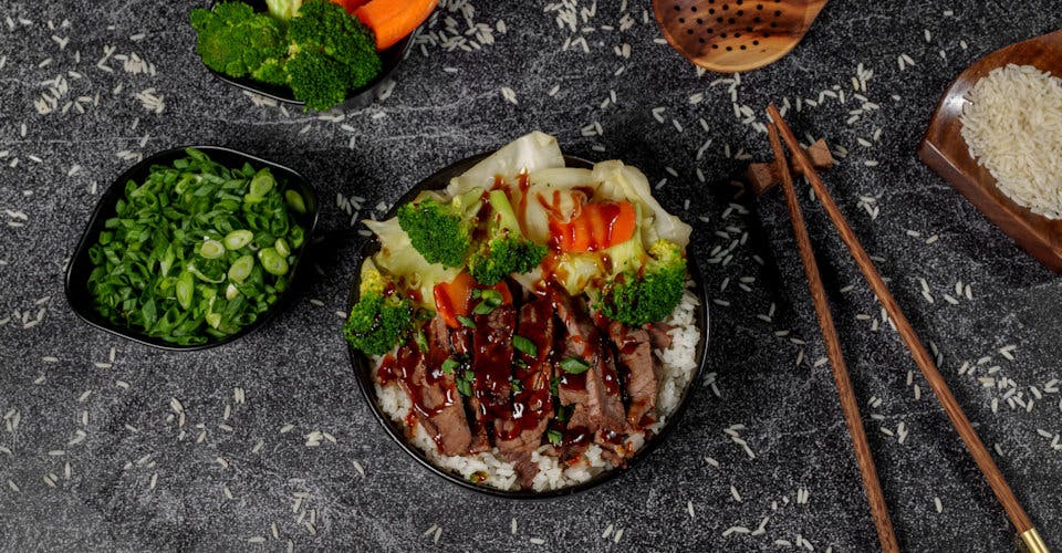 Steak & Veggie Bowl from Top Grill Teriyaki Bowl in Murrieta, CA