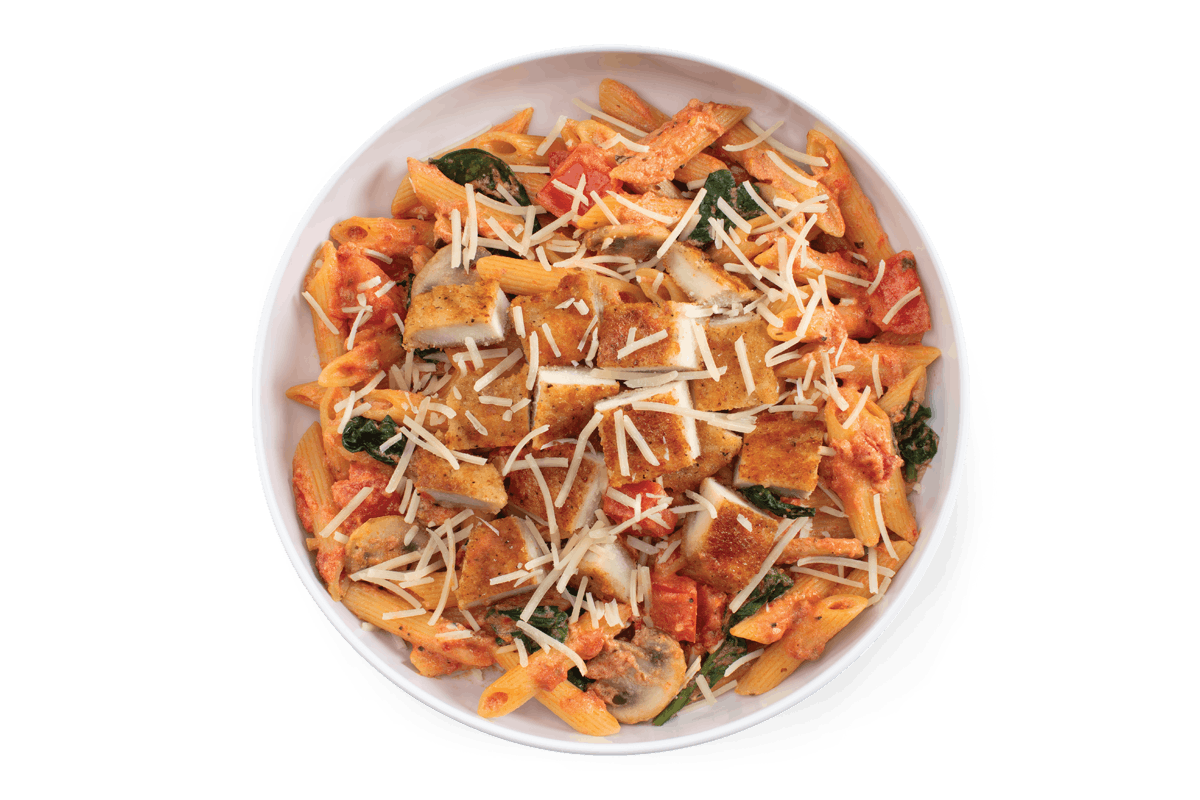 Penne Rosa with Parmesan Crusted Chicken from Noodles & Company - Janesville in Janesville, WI