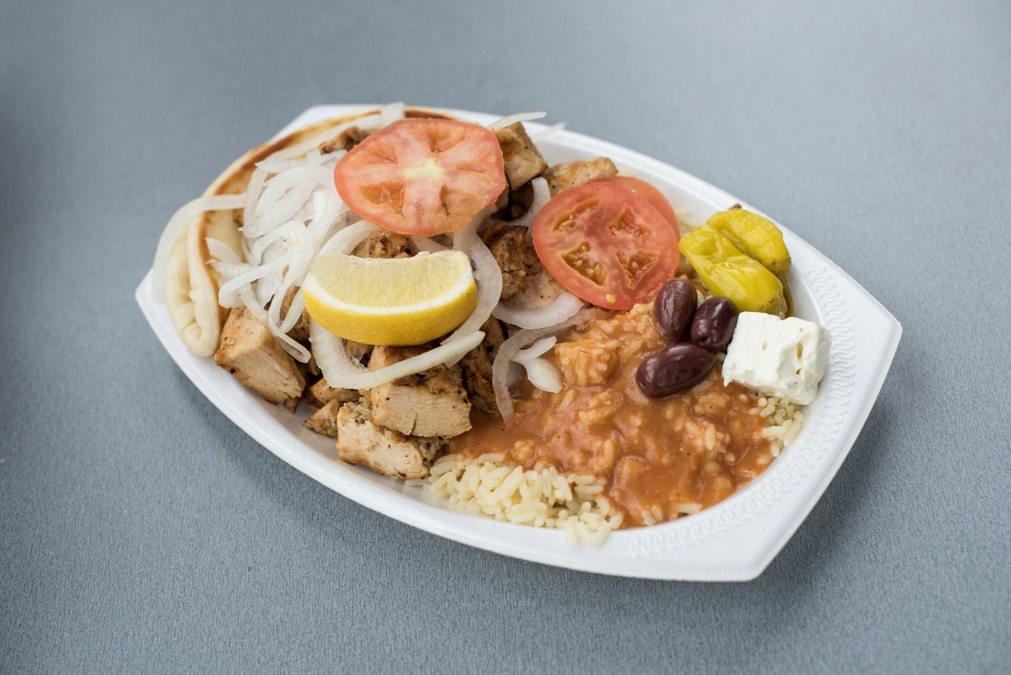 Chicken Shish Kabob Plate from Gyro Palace - Glendale in Glendale, WI