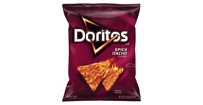 Doritos Chips Spicy Nacho (10 oz) from EatStreet Convenience - Historic Holiday Park North in Topeka, KS