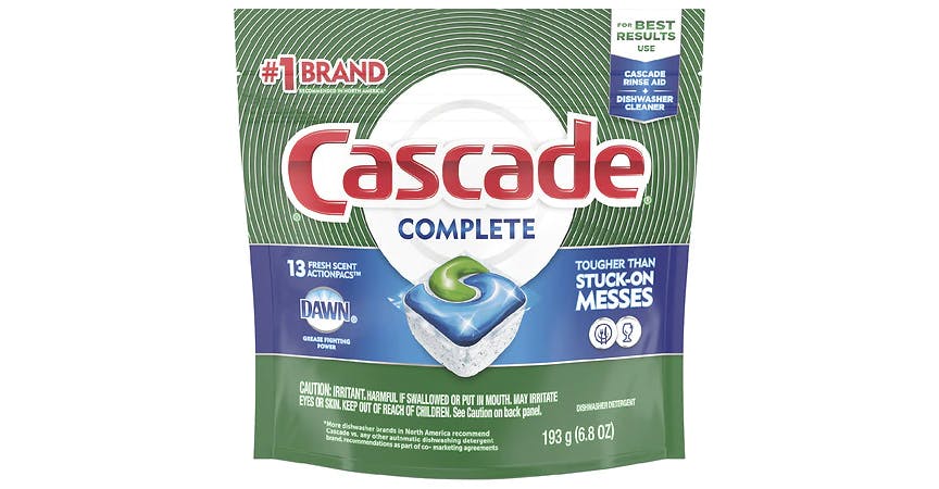 Cascade Complete ActionPacs Fresh Scent (13 ct) from EatStreet Convenience - Grand Ave in Ames, IA