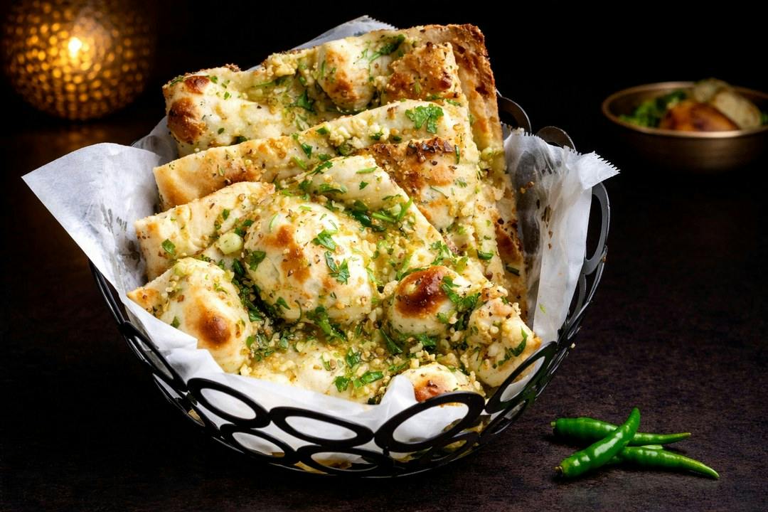 Bullet Naan from Rock N Grill Indian Authentic Cuisine & Bar in Round Rock, TX