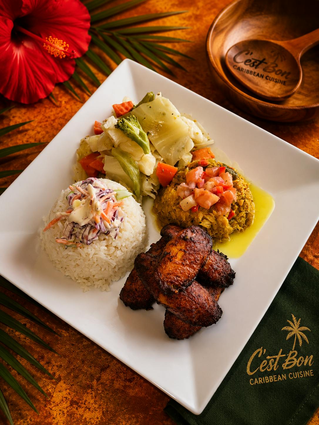 Salt Fish Plate from C'est Bon Caribbean Creole Cuisine in Baytown, TX