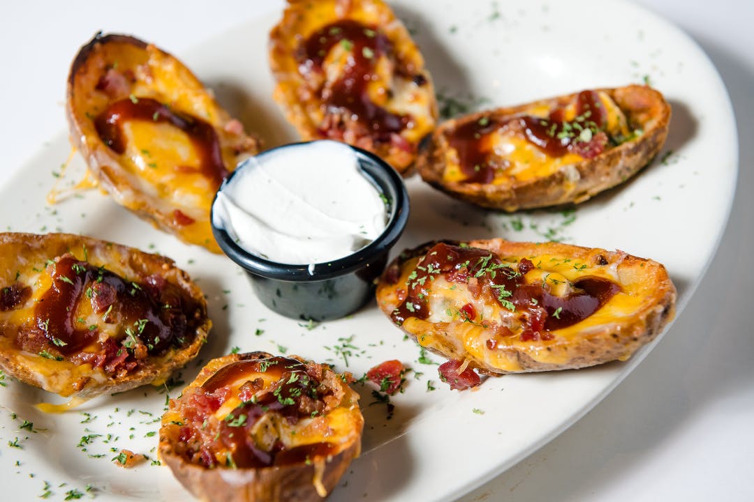 BBQ Potato Skins - Entree from The All American Steakhouse & Sports Theater in Parkville, MD