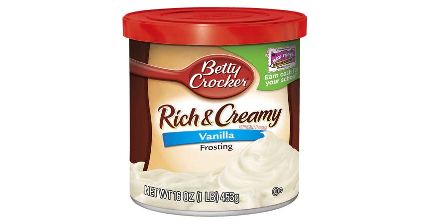 Betty Crocker Creamy Deluxe Frosting Vanilla (16 oz) from EatStreet Convenience - W 23rd St in Lawrence, KS