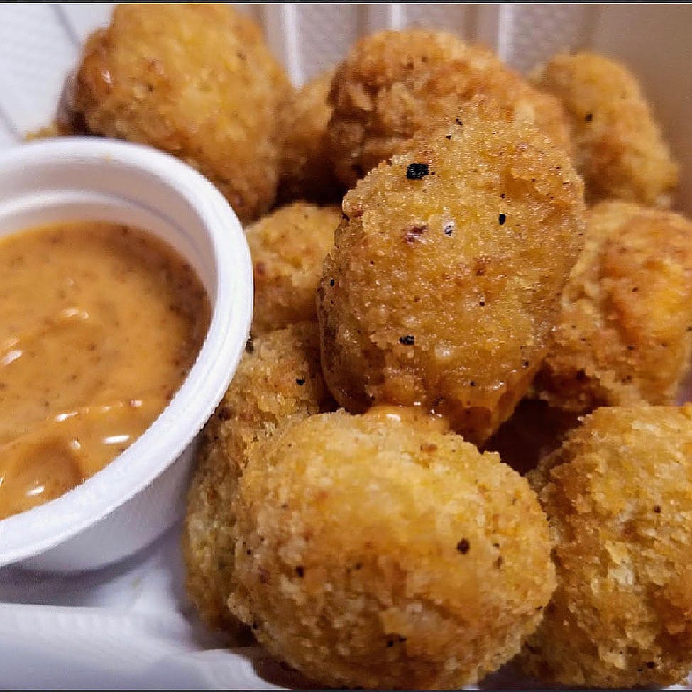Plant Based Cheese Curds from Justveggiez in Madison, WI