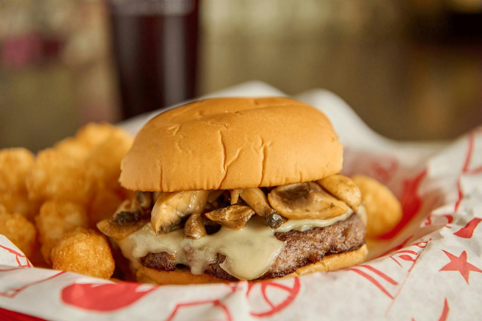 Mushroom Swiss Burger from Jefferson's Restaurant in Brentwood, TN