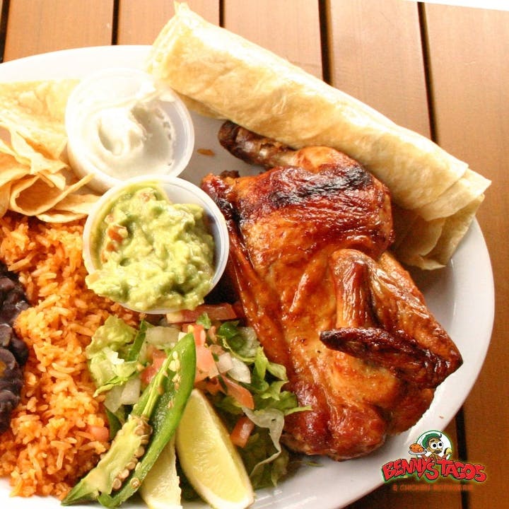 Half Chicken 1 Side from Benny's Tacos - West Hollywood in Los Angeles, CA