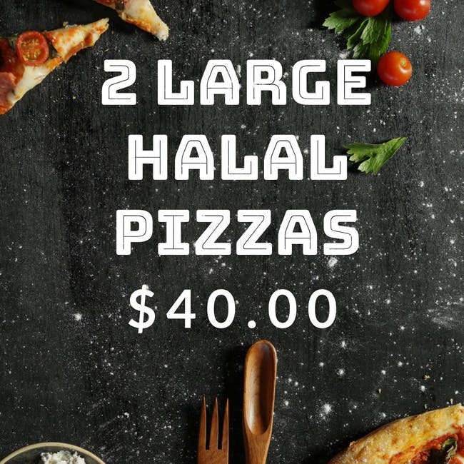 2 Large 14" Halal Pizza's from Z?s Pizza - NE 8th St in Bellevue, WA