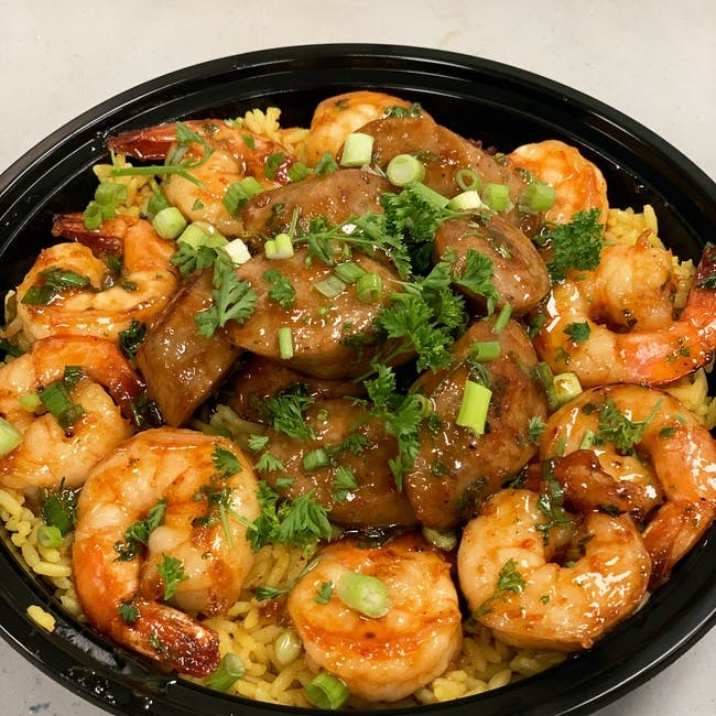 Shrimp & Sausage Bowl from Bailey Seafood in Buffalo, NY