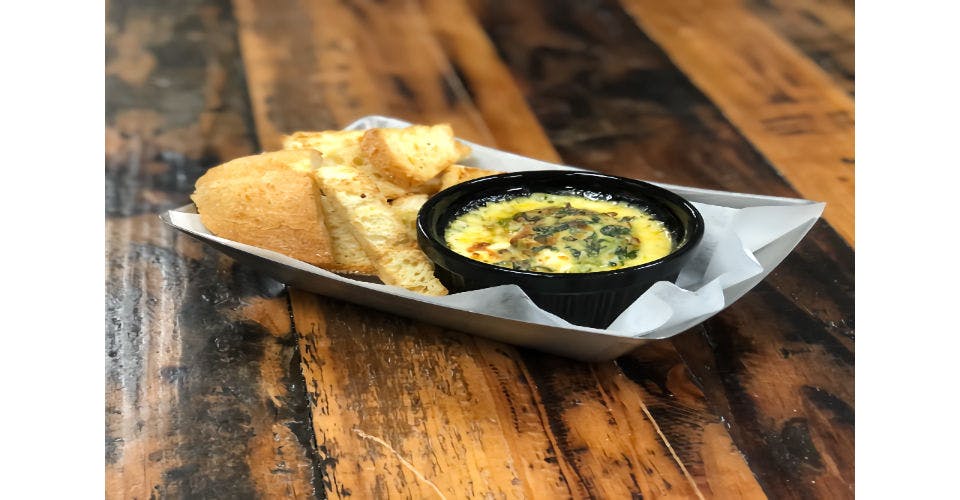 Spinach Dip and Toasted Bread from Sip Wine Bar & Restaurant in Tinley Park, IL