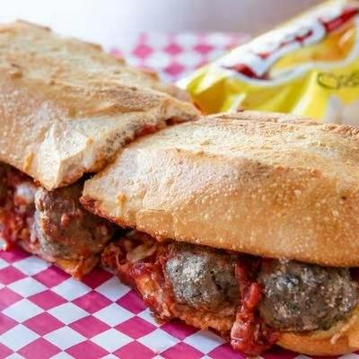 Meatball Parmesan Sandwich from New York Pizza in Palo Alto, CA