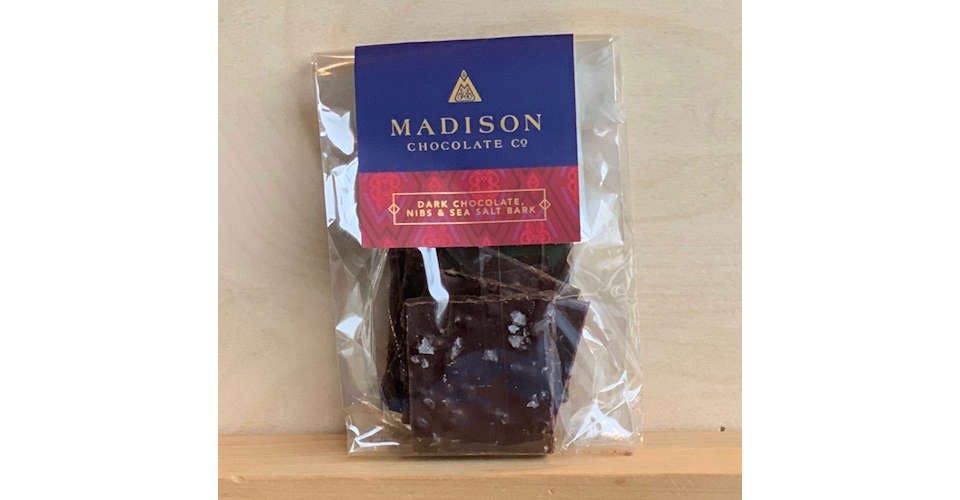 Bark-Dark Chocolate Nibs & Sea Salt from Madison Chocolate Company in Madison, WI