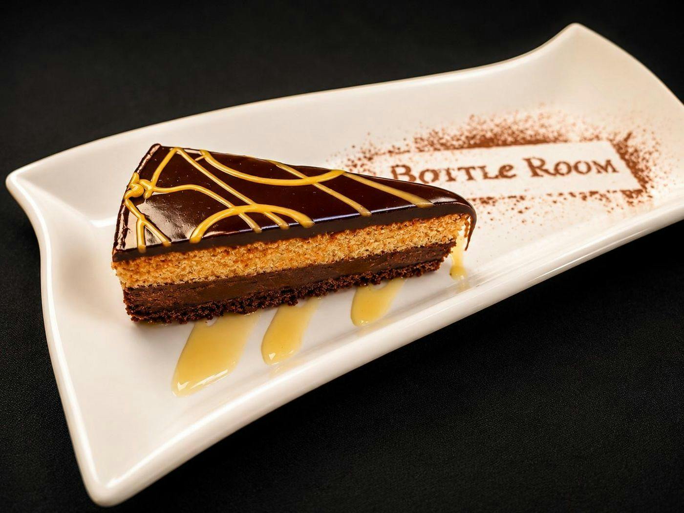 Dubai Chocolate Torte from The Bottle Room in Green Bay, WI