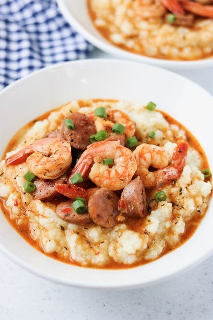 Shrimp & Sausage Grits from Bailey Seafood in Buffalo, NY